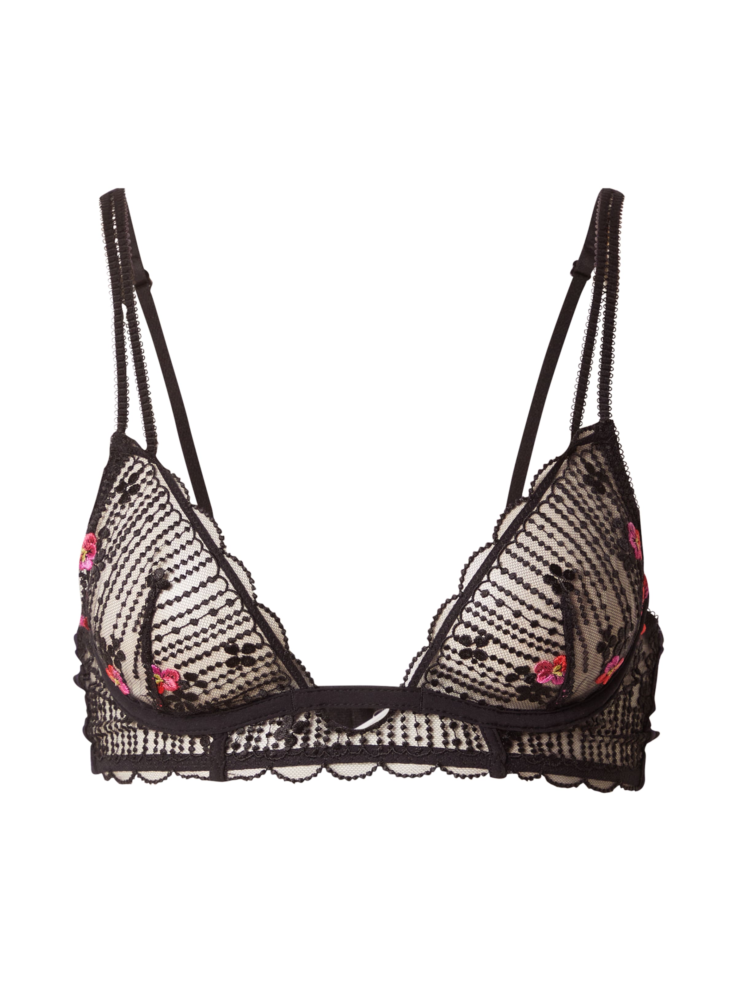 juoda ETAM Trikampė Liemenėlė 'Drama': priekis