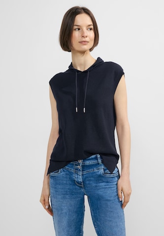 CECIL Knitted Vest in Blue: front