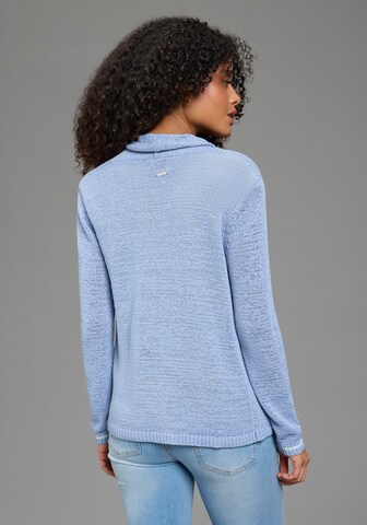 LAURA SCOTT Knit Cardigan in Blue
