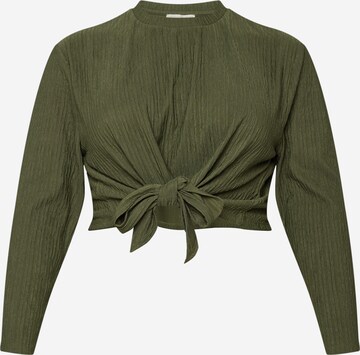 Guido Maria Kretschmer Curvy Shirt 'Ina' in Green: front