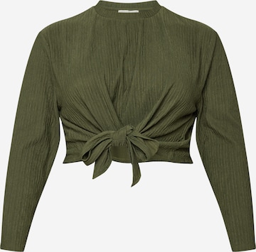 Guido Maria Kretschmer Curvy Collection Shirt 'Ina' in Green: front