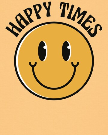 Maglietta ' Happy times smiley emoji ' di Watapparel in giallo