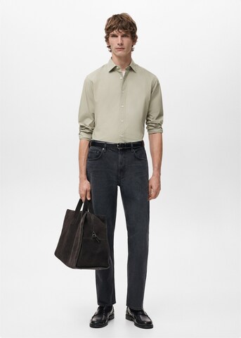 MANGO MAN Regular fit Button Up Shirt 'Play' in Green