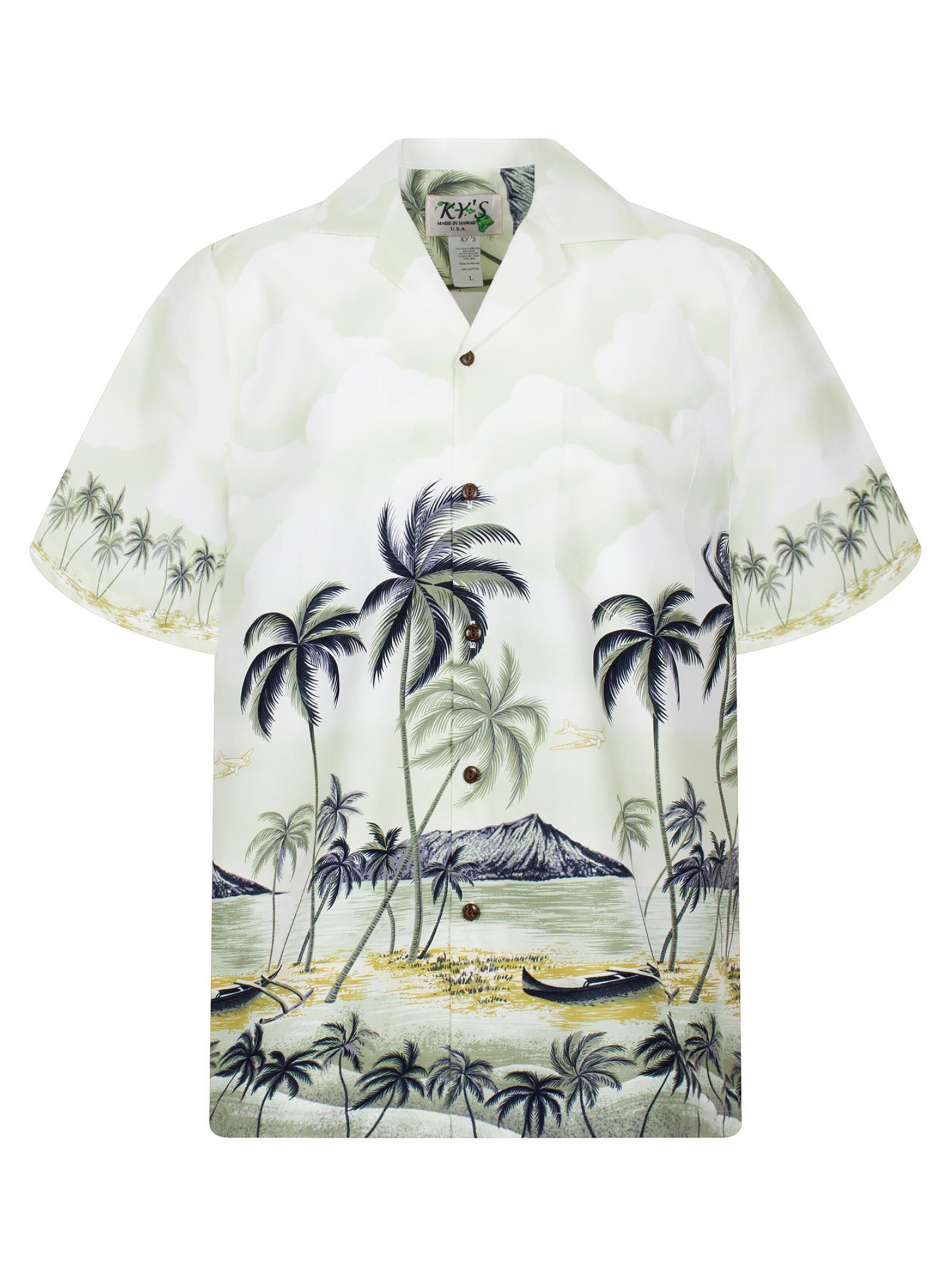 KY's Regular fit Button Up Shirt 'Palmbeach' in Green: front