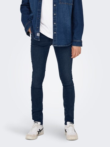 Only & Sons Skinny Jeans 'ONSWARP' i blå: forside