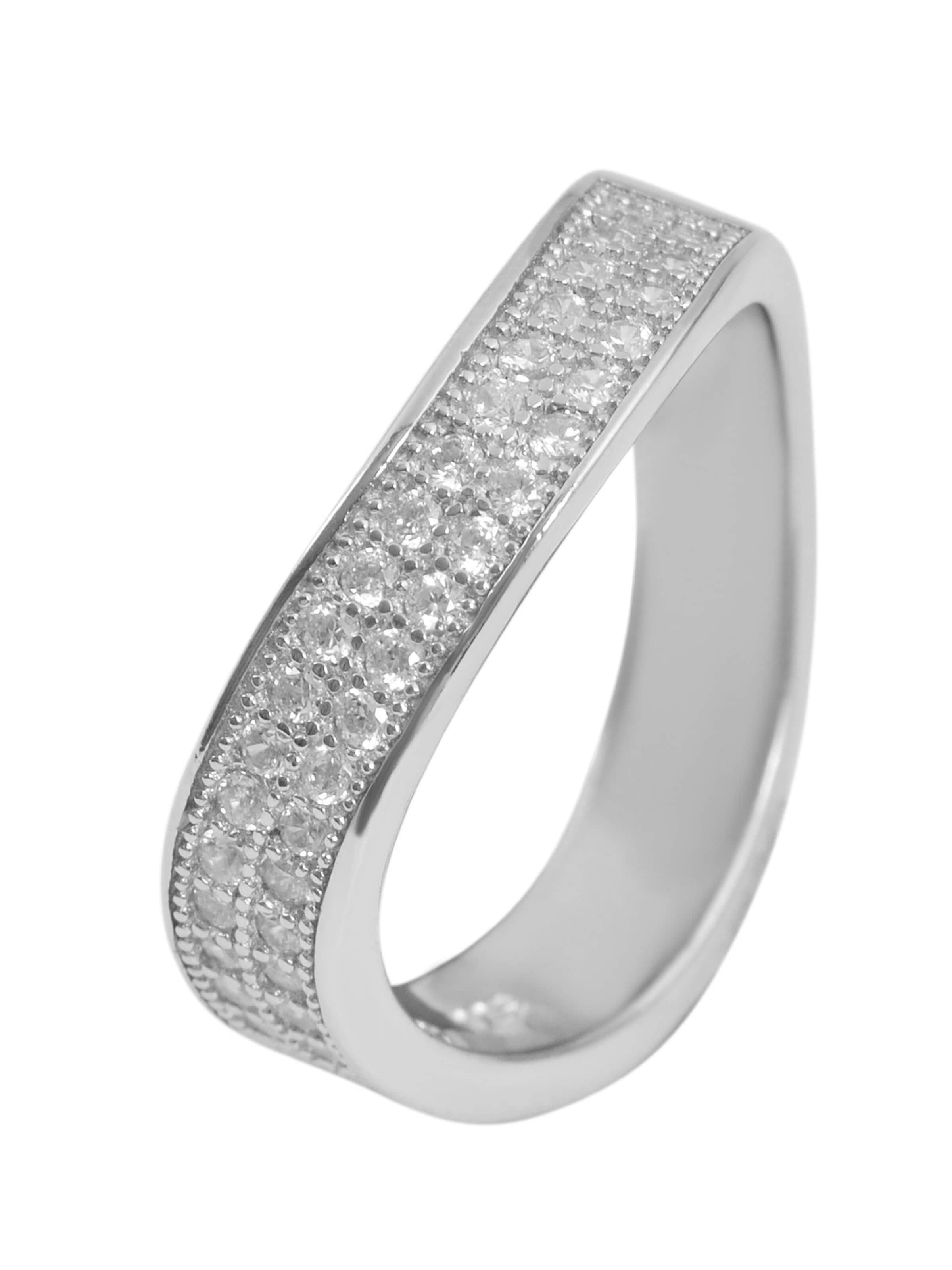 Akzent Ring '"Waldye" aus 925 Sterlingsilber, rhodiniert, langlebig' in Silver