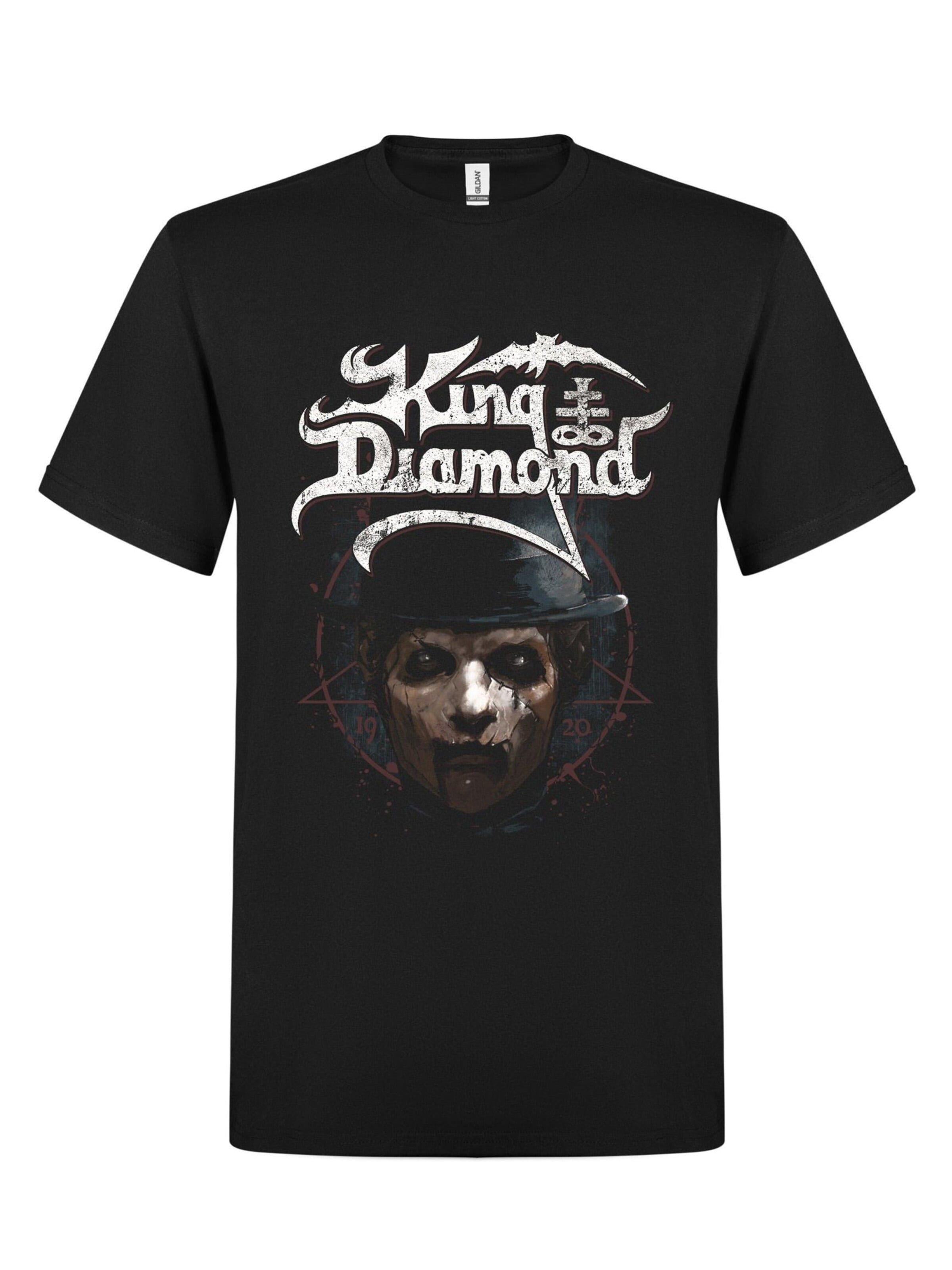 Maglietta 'King Diamond Faceless' di Rockshirts in nero: frontale