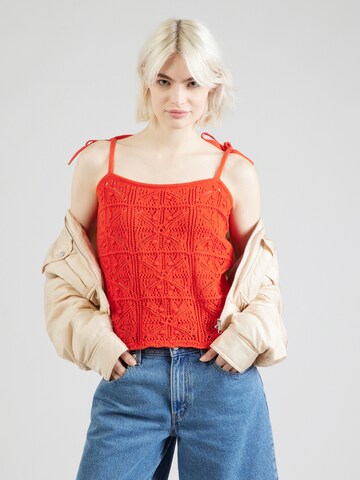 LEVI'S ® Πλεκτό τοπ 'Abbey Tie-Shoulder Sweater Tank Top' σε κόκκινο: μπροστά