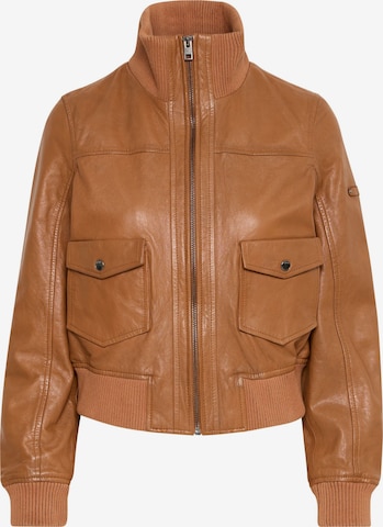 Veste mi-saison Oxmo en marron : devant