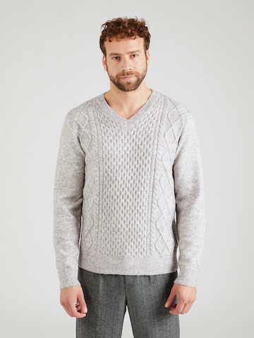 Pull-over 'Mert' ABOUT YOU x Kevin Trapp en gris : devant