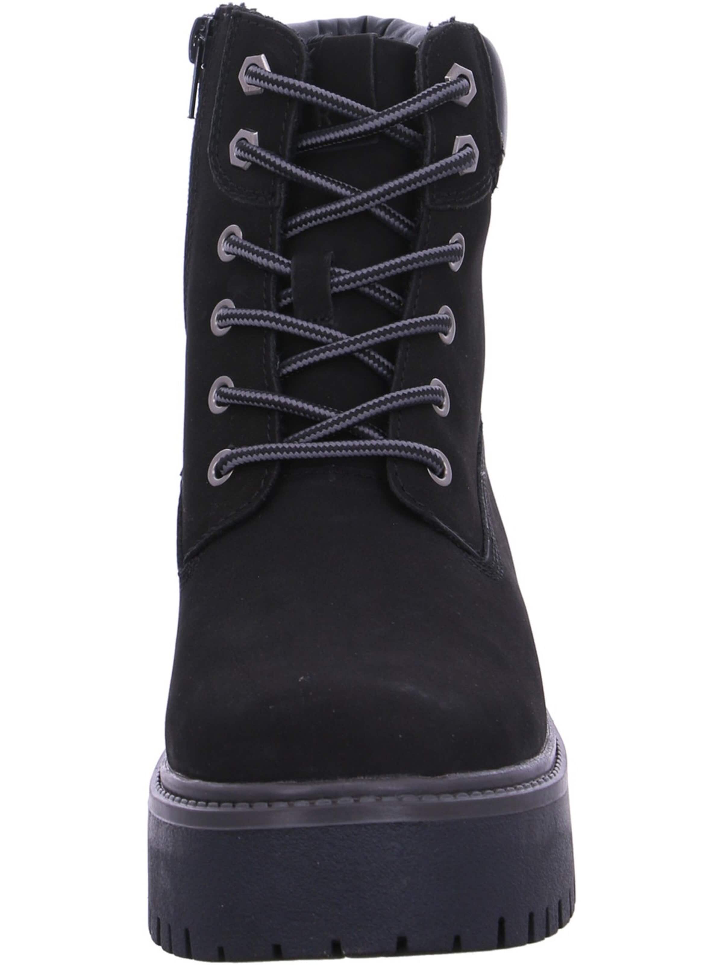 BULLBOXER Lace-Up Boots in Black