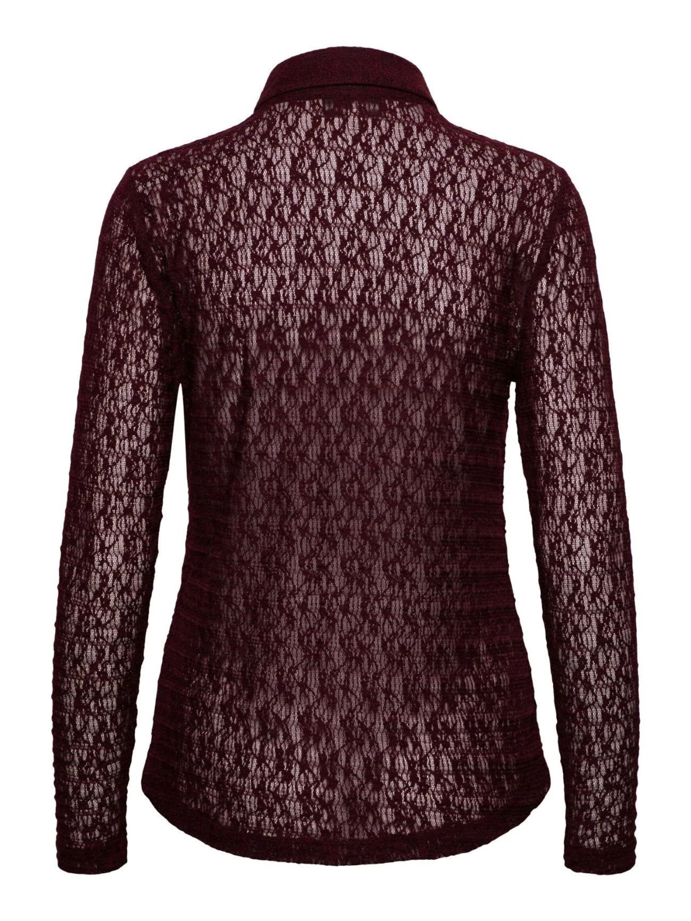 &co woman Blouse '&Co woman Tina Lace burgundy' in Red
