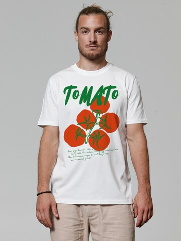 Watapparel Shirt 'Tomato' in White: front