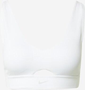 NIKE Bustier Sports-BH 'Indy' i hvid: forside