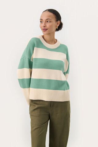 Part Two Pullover i overstørrelse 'Serafine' i grøn: forside