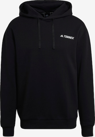 ADIDAS TERREX Athletic Sweatshirt in Black: front