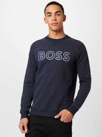 BOSS Orange Sweatshirt in Blauw: voorkant