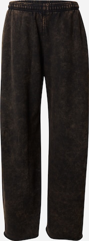 Wide Leg Pantalon 'Tiana' WEEKDAY en marron : devant