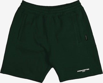 Loosefit Pantaloni de la Prohibited pe verde: față