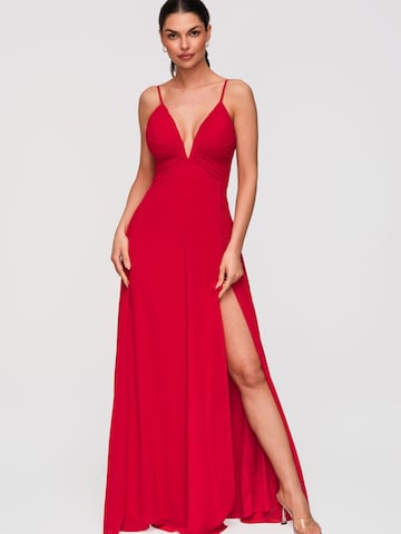 Ombre Abendkleid in Rot: Vorderseite