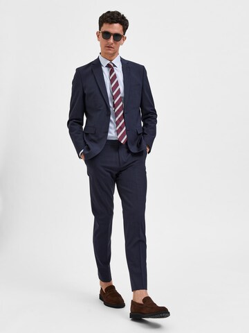 SELECTED HOMME Slim fit Trousers with creases 'ELON' in Blue
