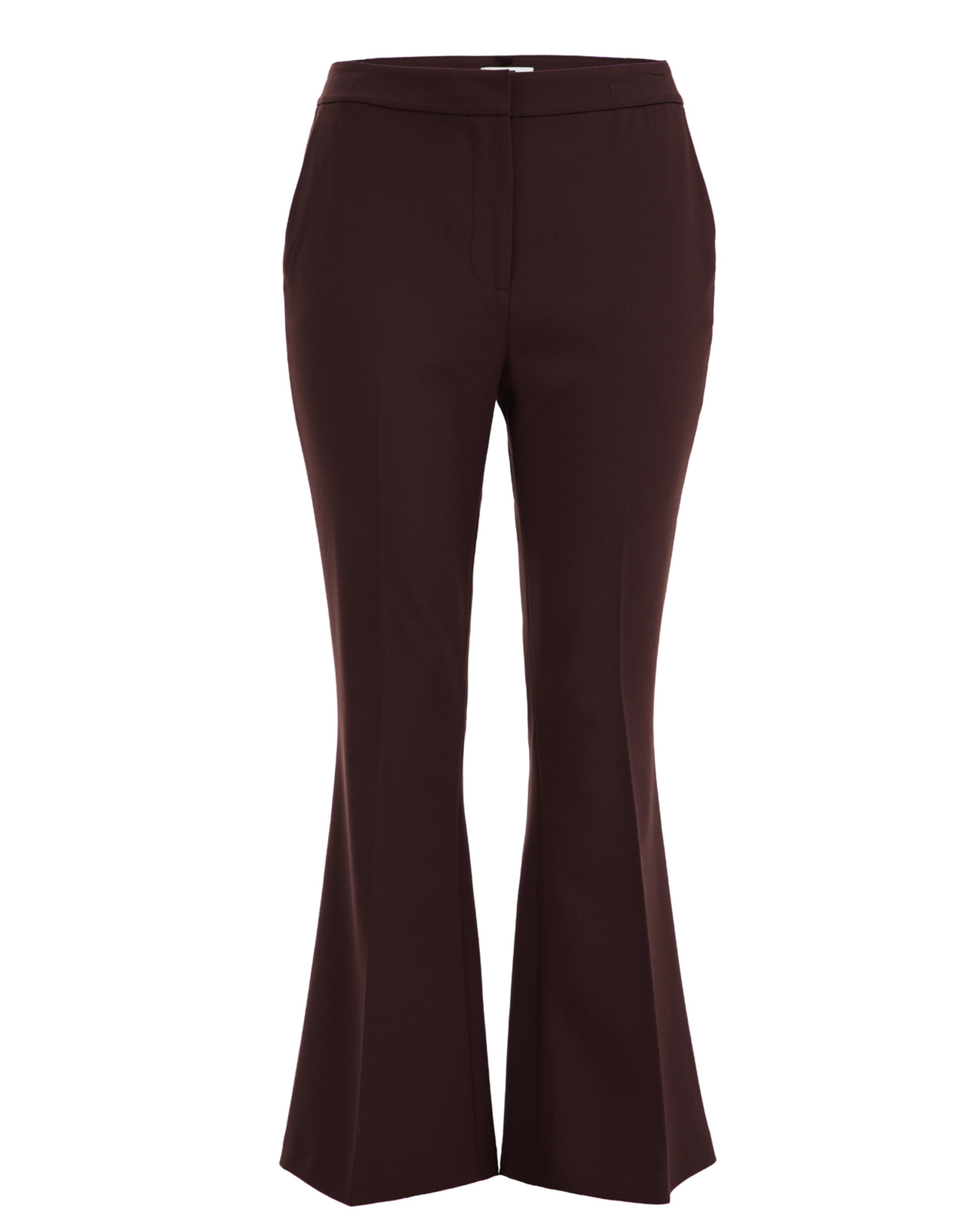 évasé Pantalon à plis WE Fashion en marron : devant