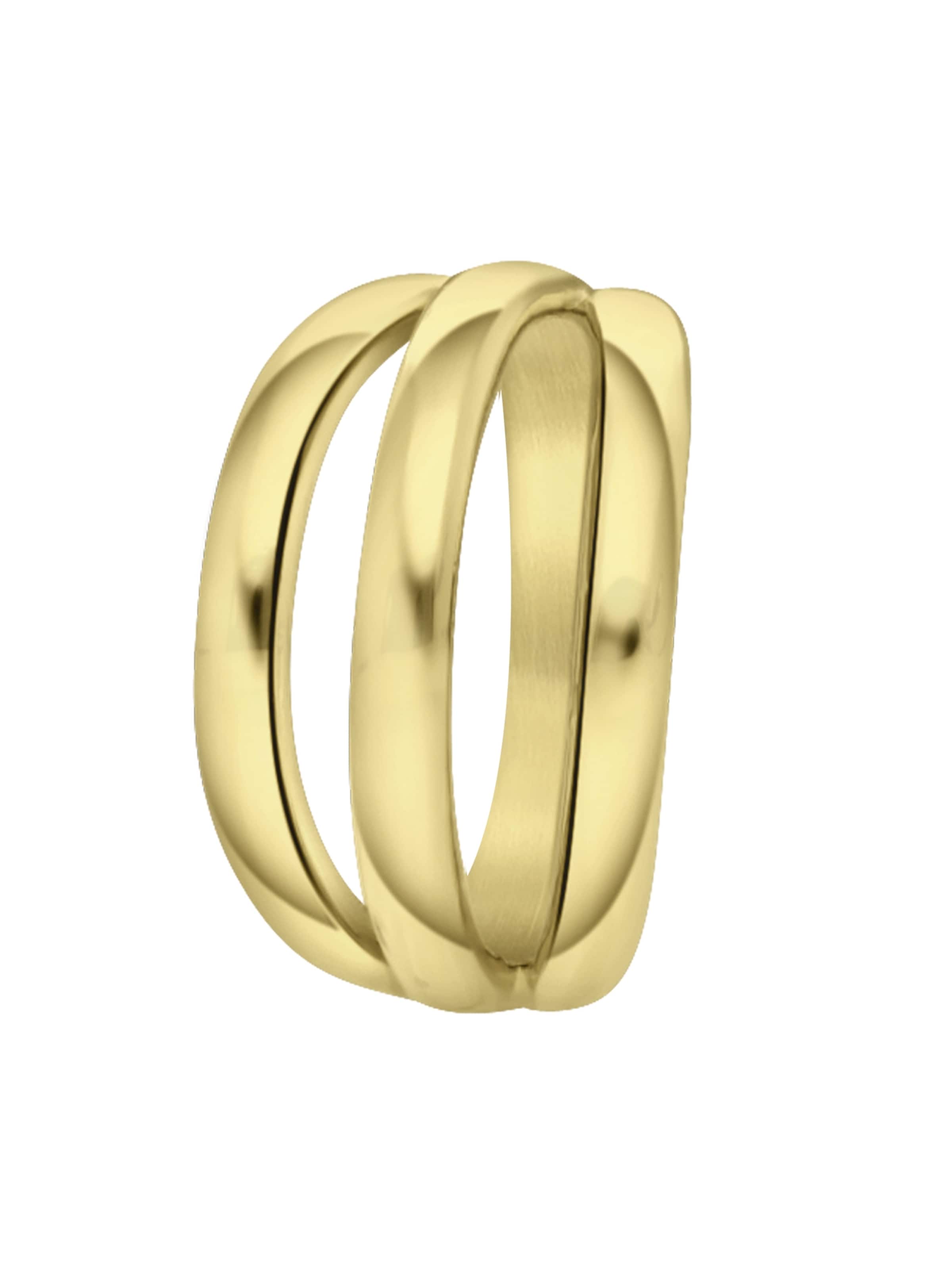 Lucardi Ring in Goud: voorkant