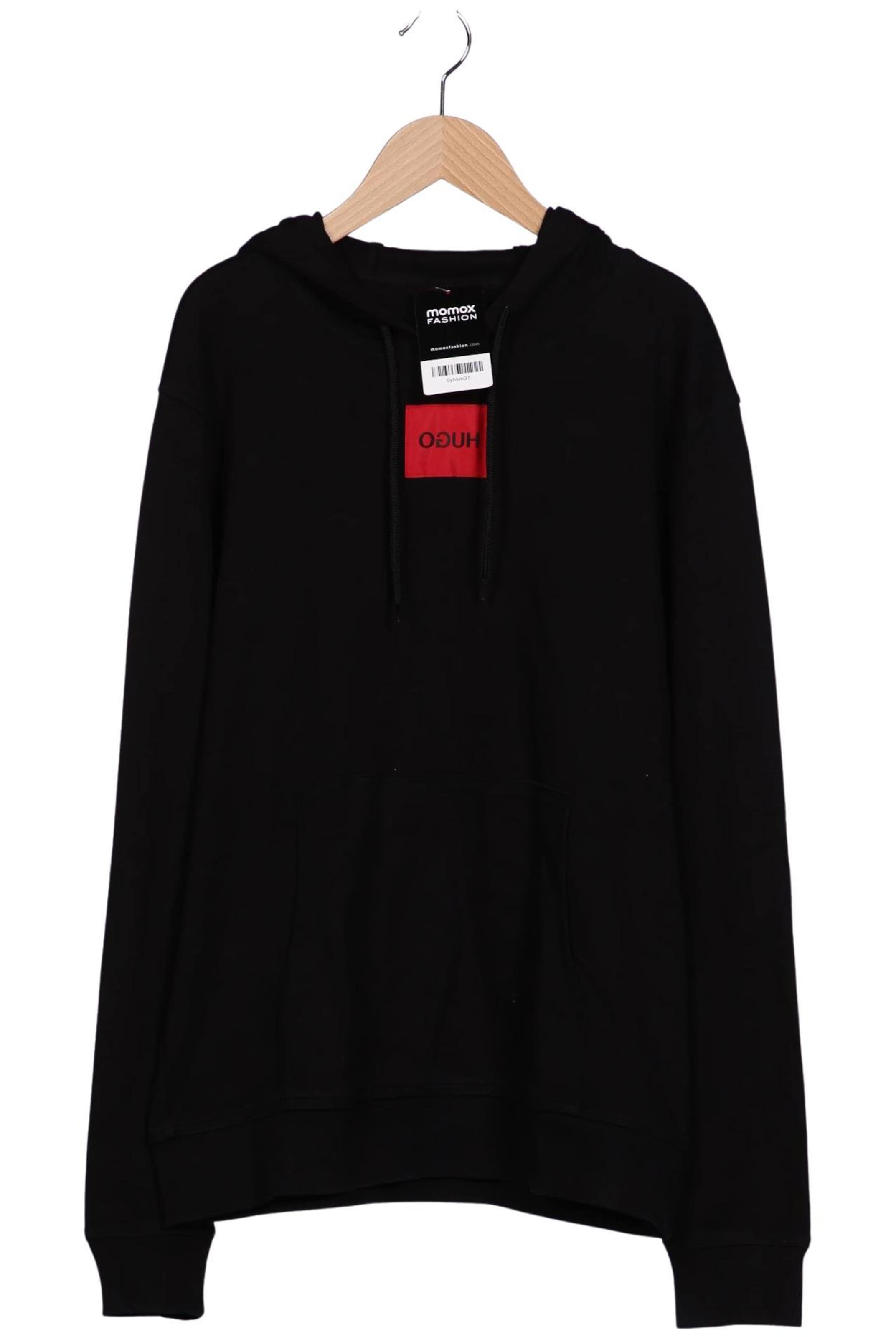 HUGO Sweatshirt & Zip-Up Hoodie in L in Black: front