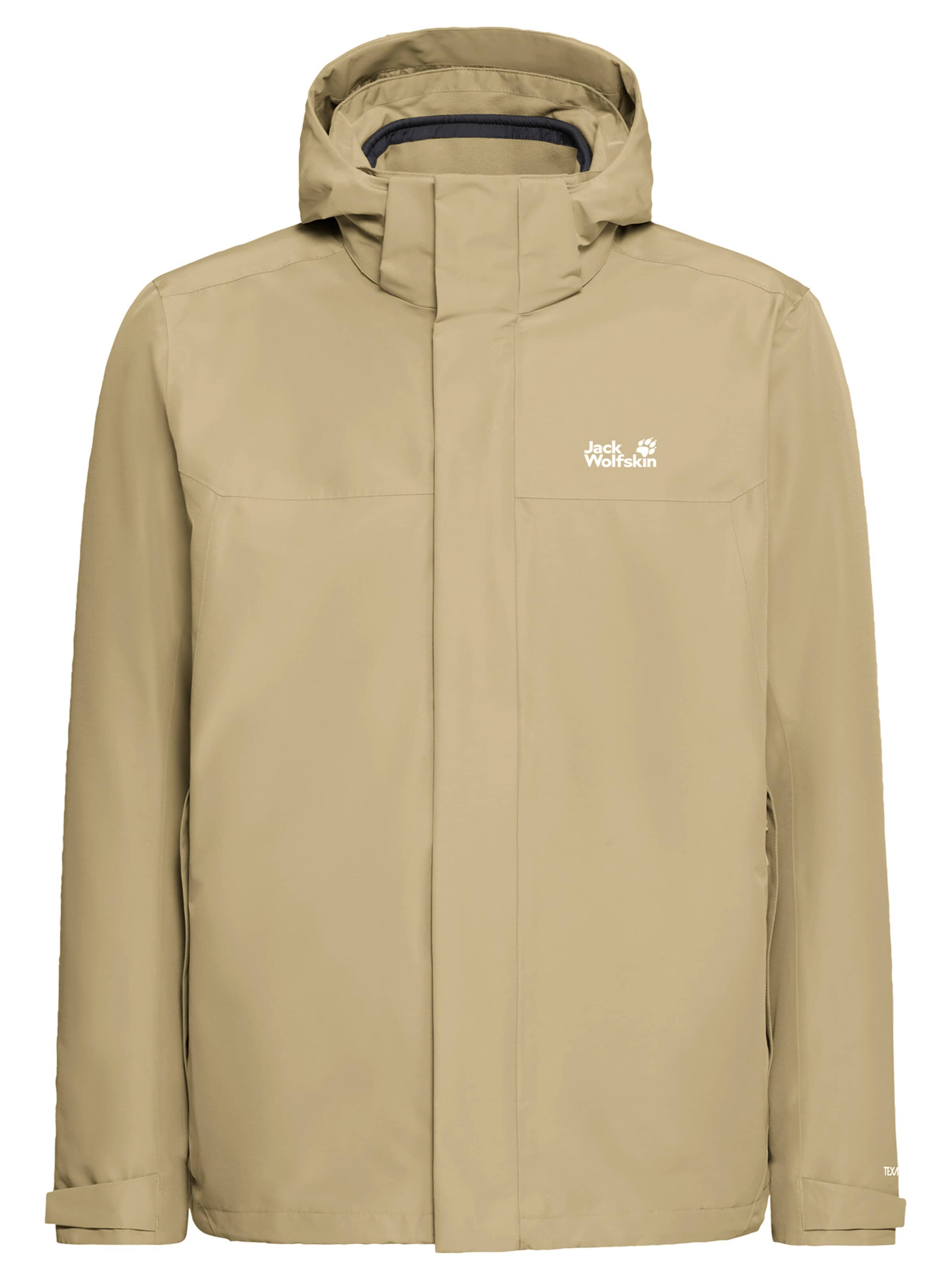 JACK WOLFSKIN Performance Jacket 'Stonelite 3in1 Jacket' in Beige: front