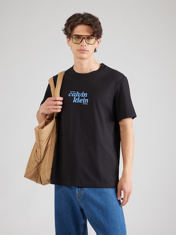 Calvin Klein Jeans Regular Shirt in Black: front
