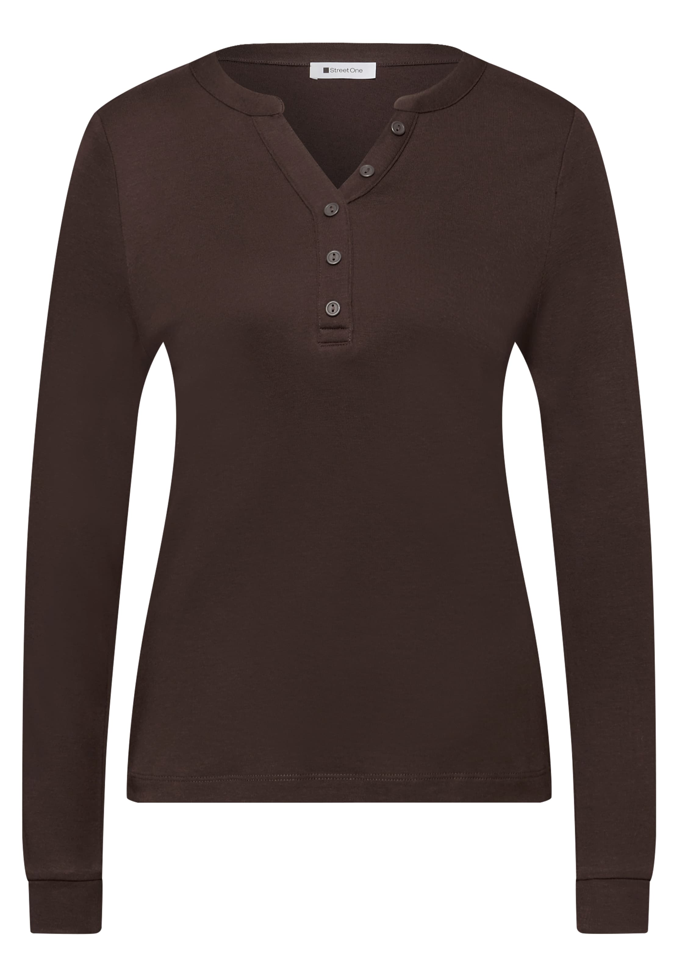 STREET ONE Shirt in Brown: front