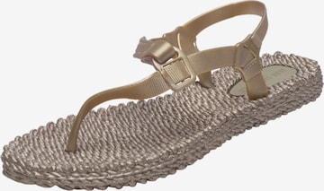 ILSE JACOBSEN T-Bar Sandals 'CHEERFUL14' in Gold: front
