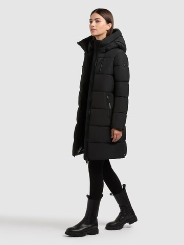 khujo Wintermantel in Schwarz