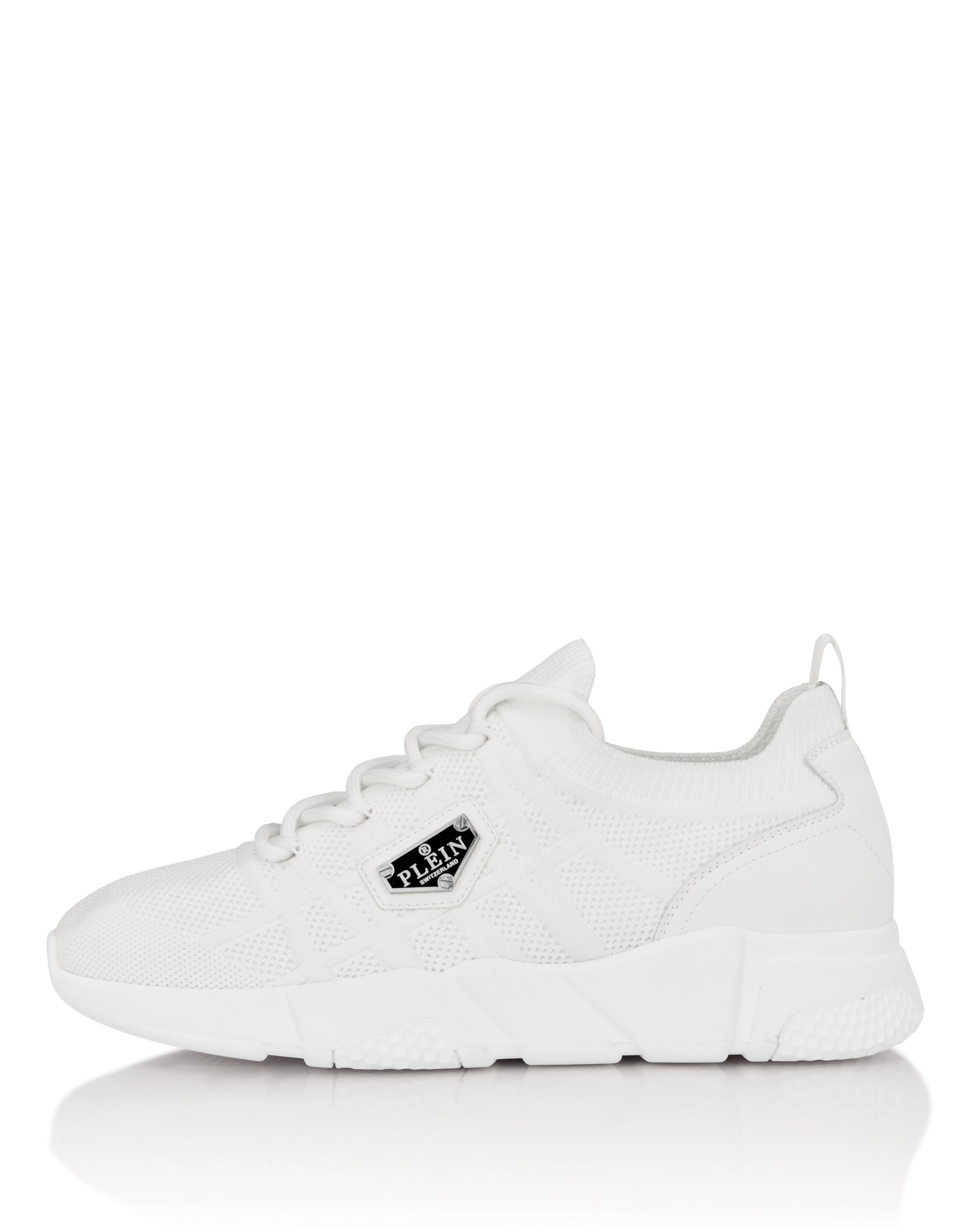 Baskets basses Philipp Plein en blanc : devant