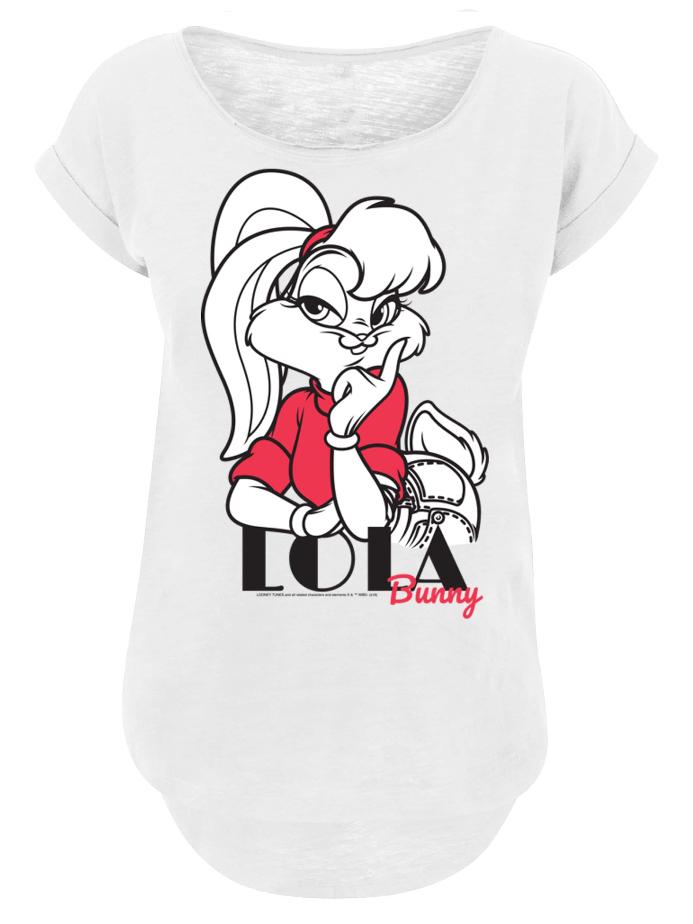 F4NT4STIC Shirt 'Looney Tunes Classic Lola Bunny' in Wit: voorkant