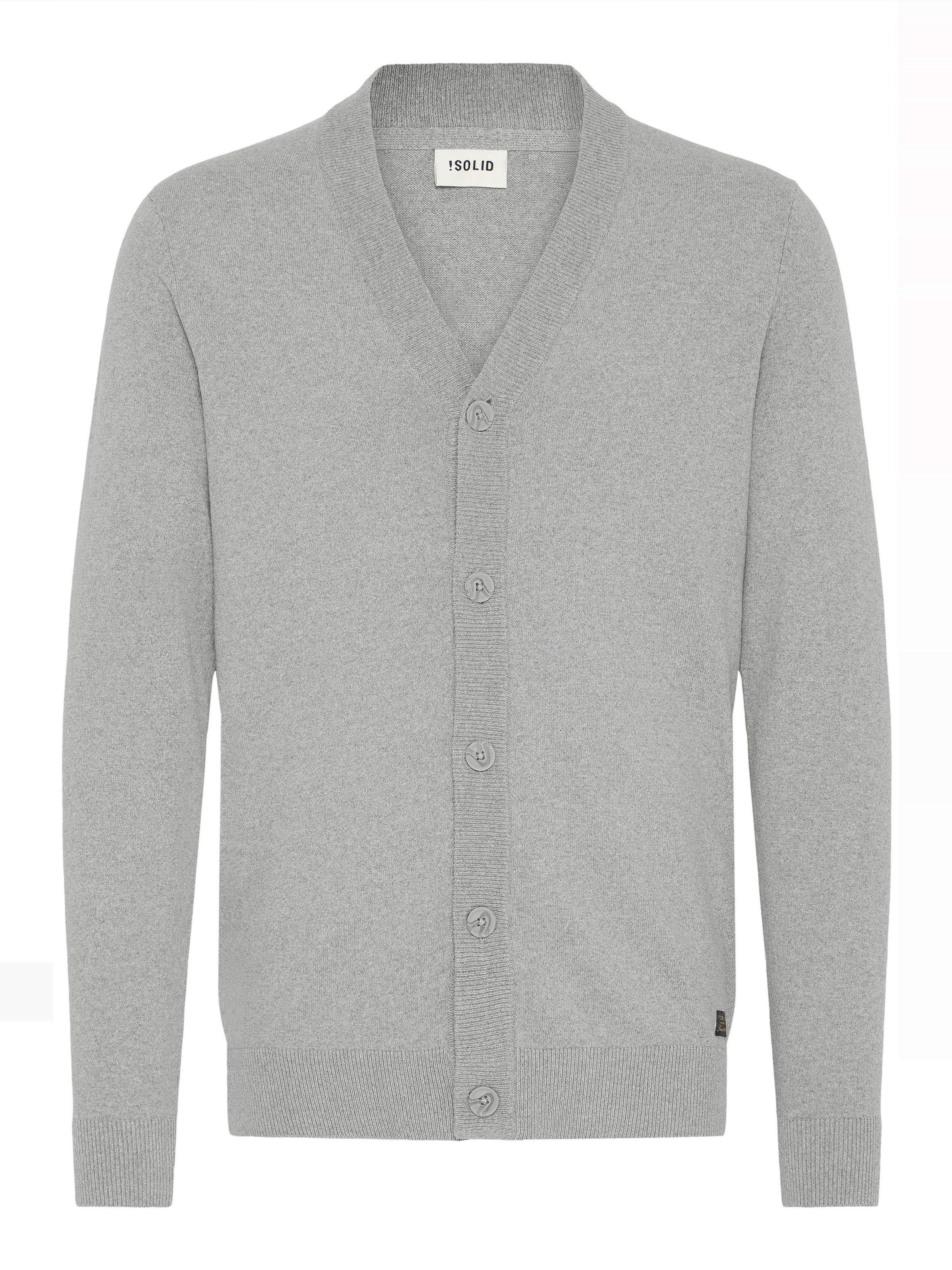 !Solid Knit cardigan 'Akalma' in Grey: front