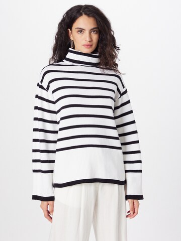 PIECES Sweter w kolorze biały: przód