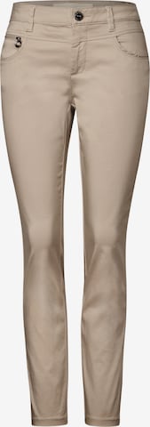 STREET ONE Hose im Casual Fit in Beige: Vorderseite