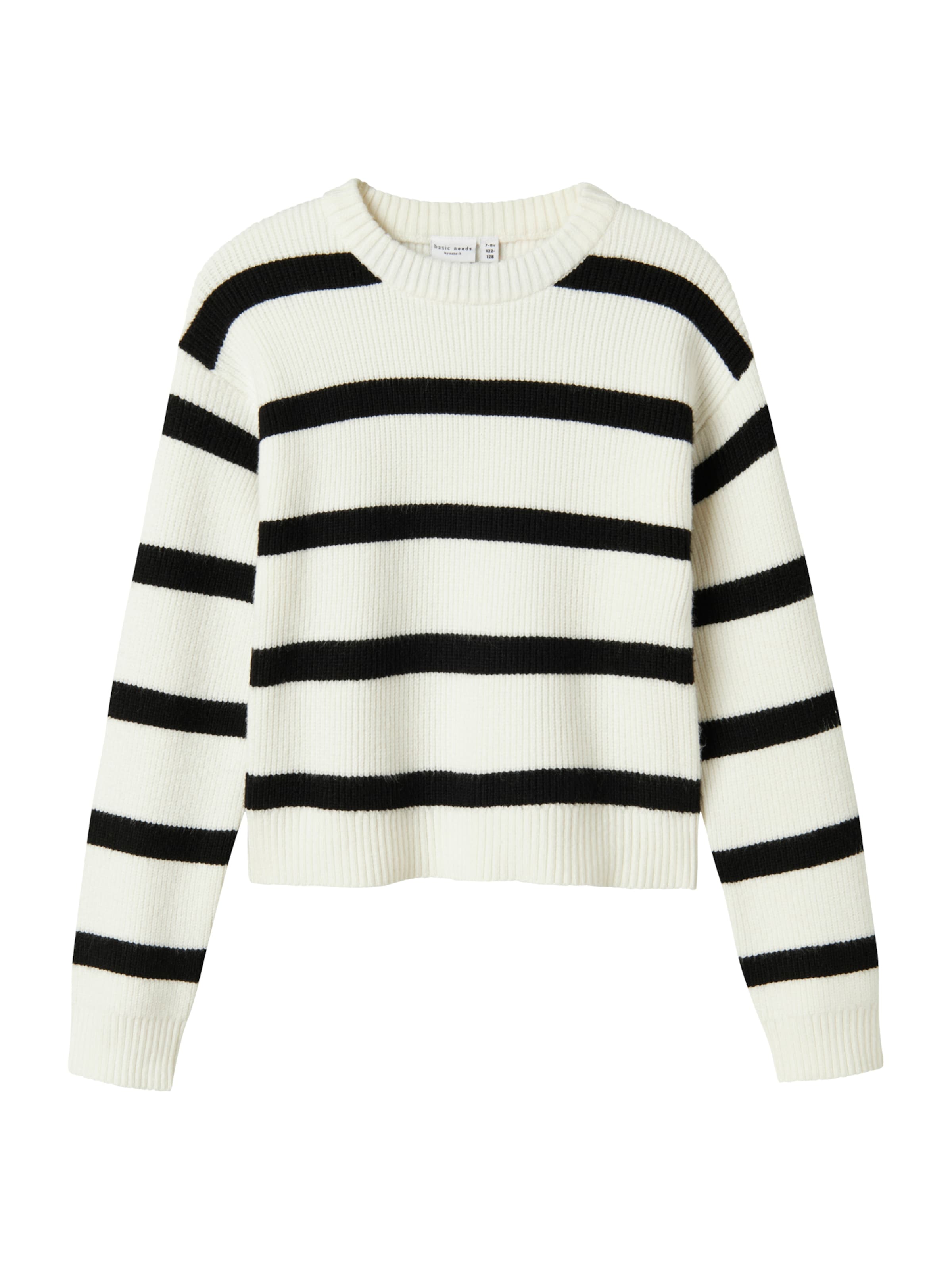 NAME IT Pulover 'NKFVNILLA' u crna / bijela, Pregled proizvoda