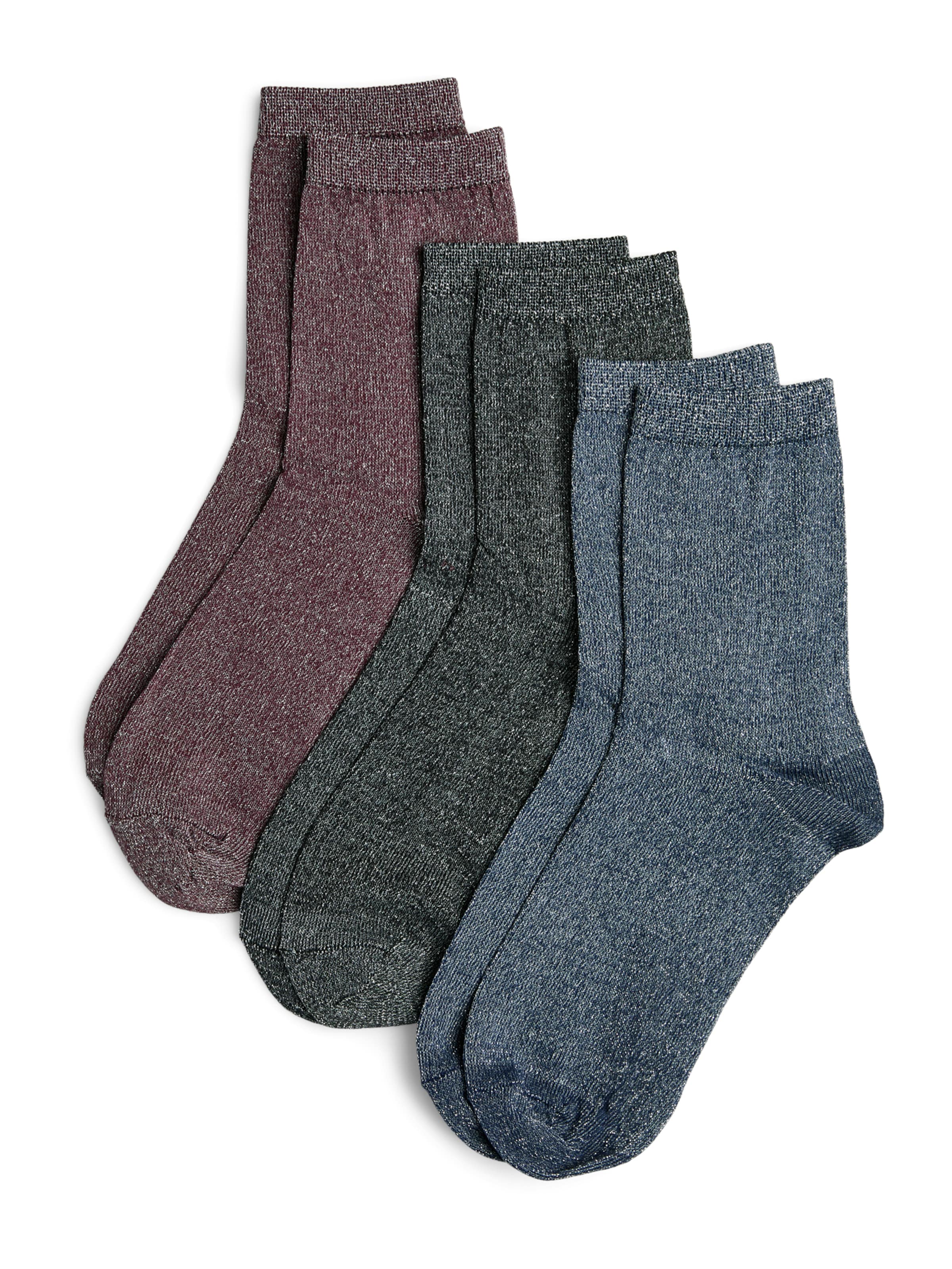 Chaussettes 'PCSHIRLEY' PIECES en bleu : devant
