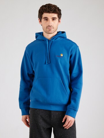 Sweat-shirt 'American Script' Carhartt WIP en bleu : devant
