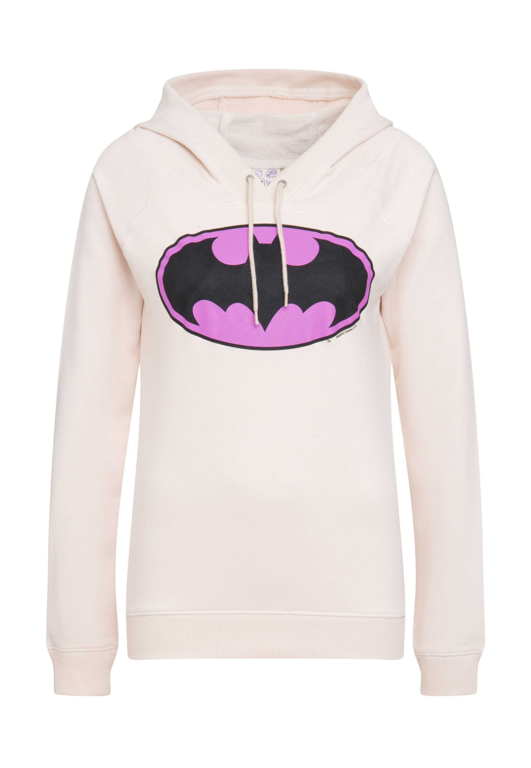 LOGOSHIRT Kapuzenpullover 'DC Comics - Batman' in Beige: Vorderseite