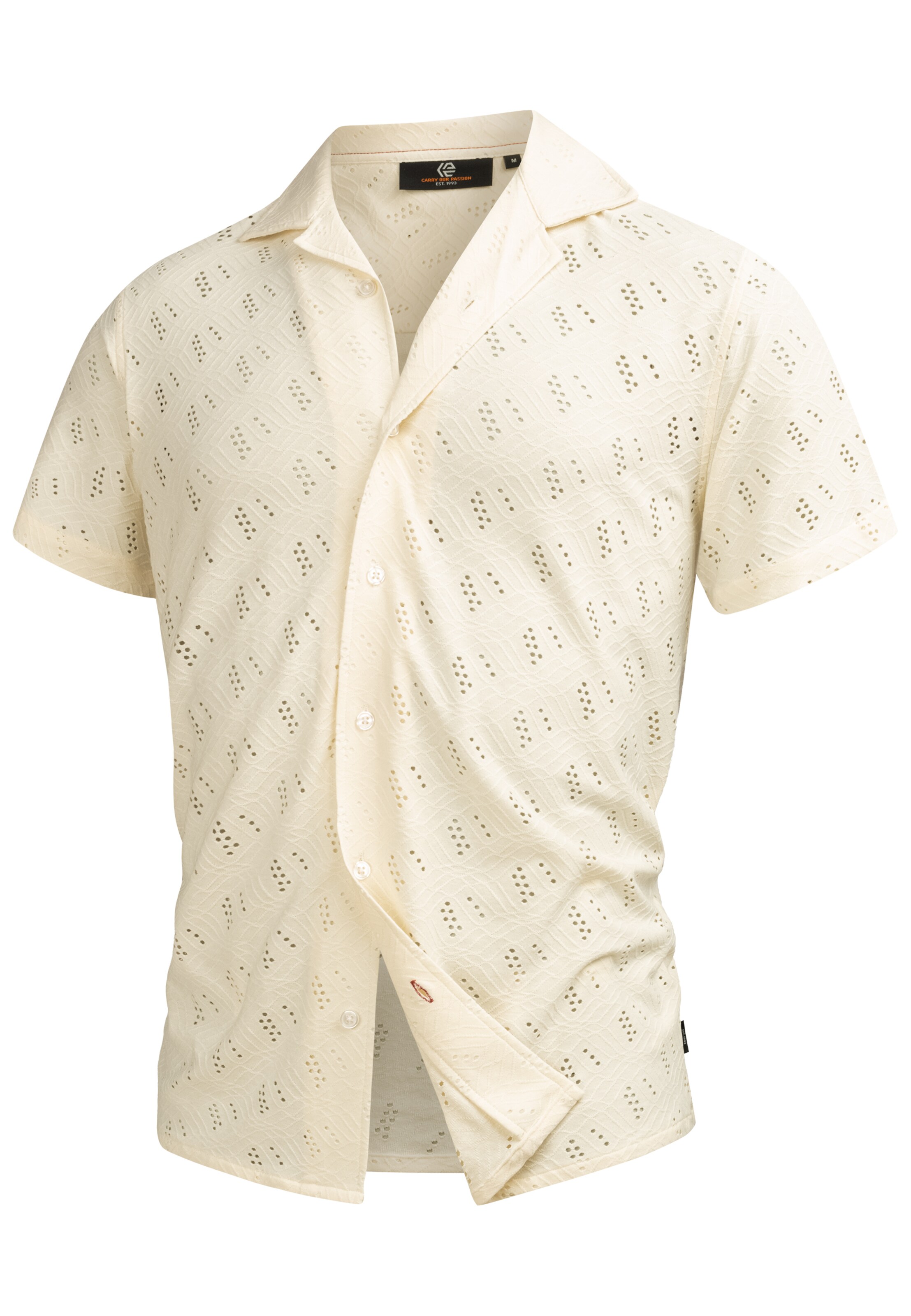INDICODE JEANS Button Up Shirt 'Jerry ' in Beige: front