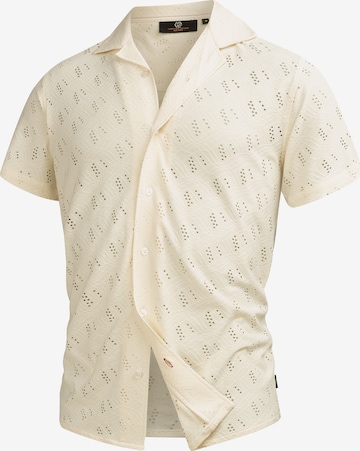 INDICODE JEANS Regular fit Overhemd 'Jerry ' in Beige: voorkant