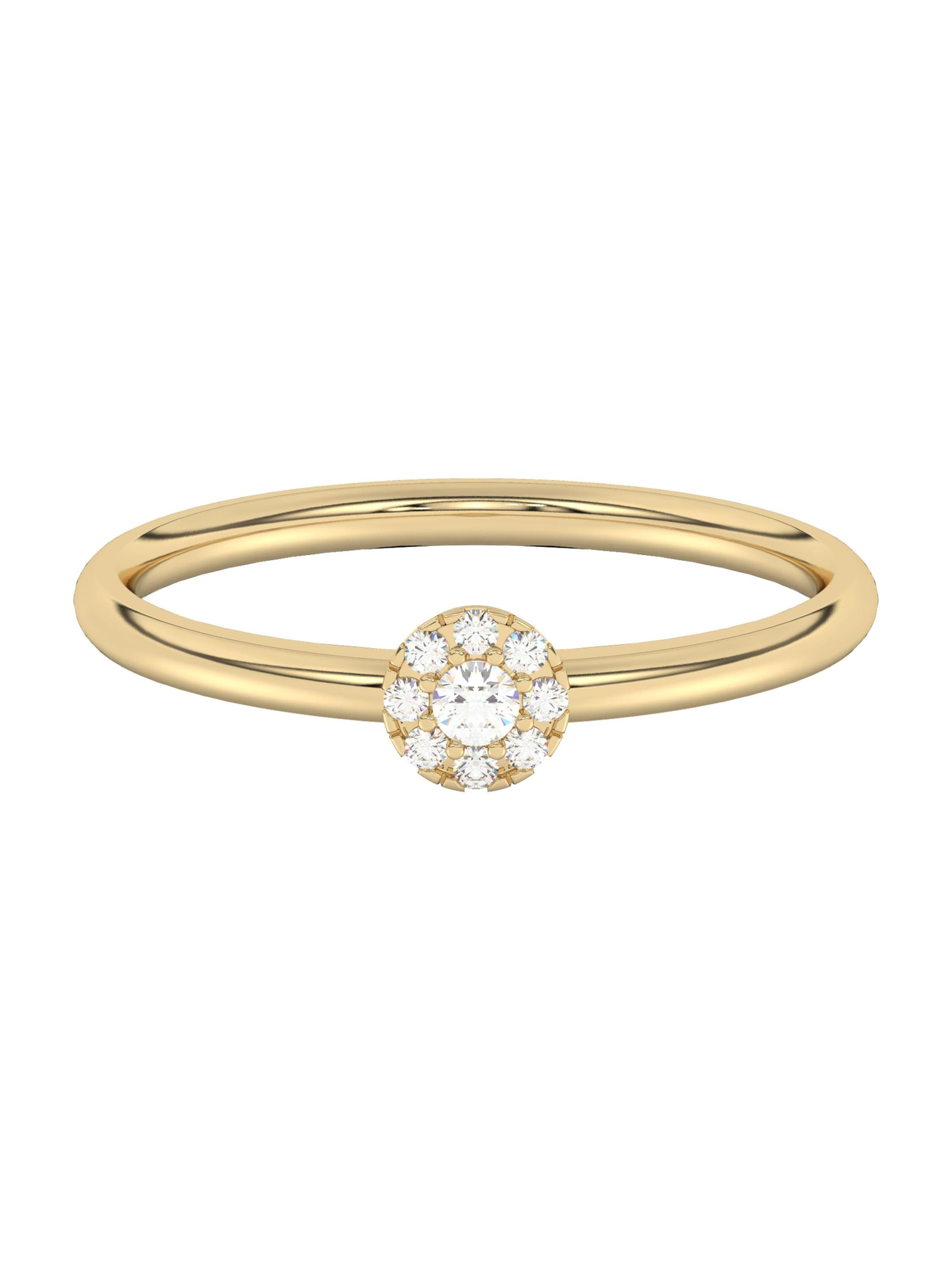 Bague Diam Addict en jaune : devant