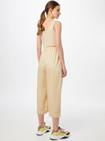 Bizance Paris Wide leg Bandplooibroek 'EUNICE' in Beige