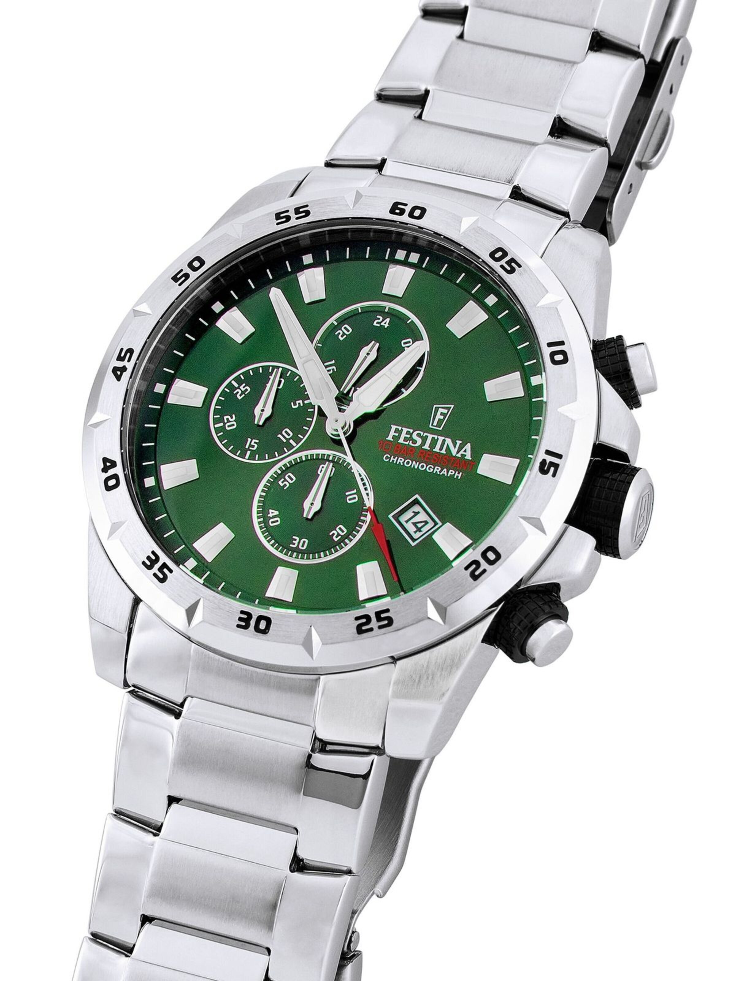 FESTINA Zegarek analogowy 'Chronograph CHRONO SPORT' w kolorze zielony