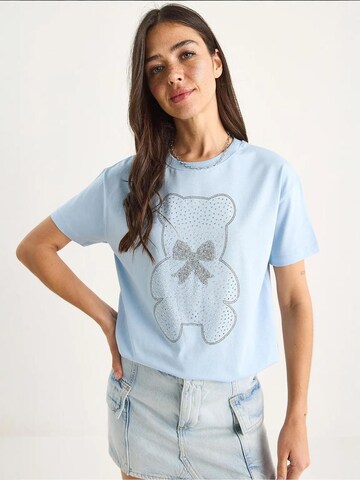 T-shirt Bianco Lucci en bleu : devant