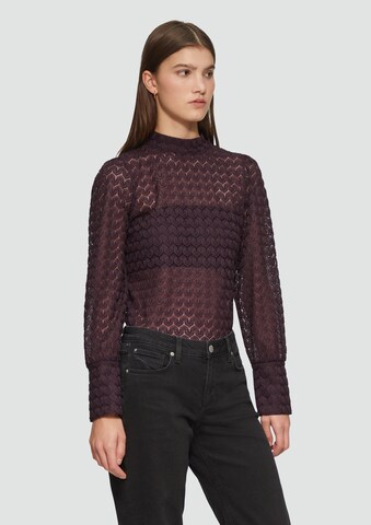 QS Shirt in Lila: voorkant