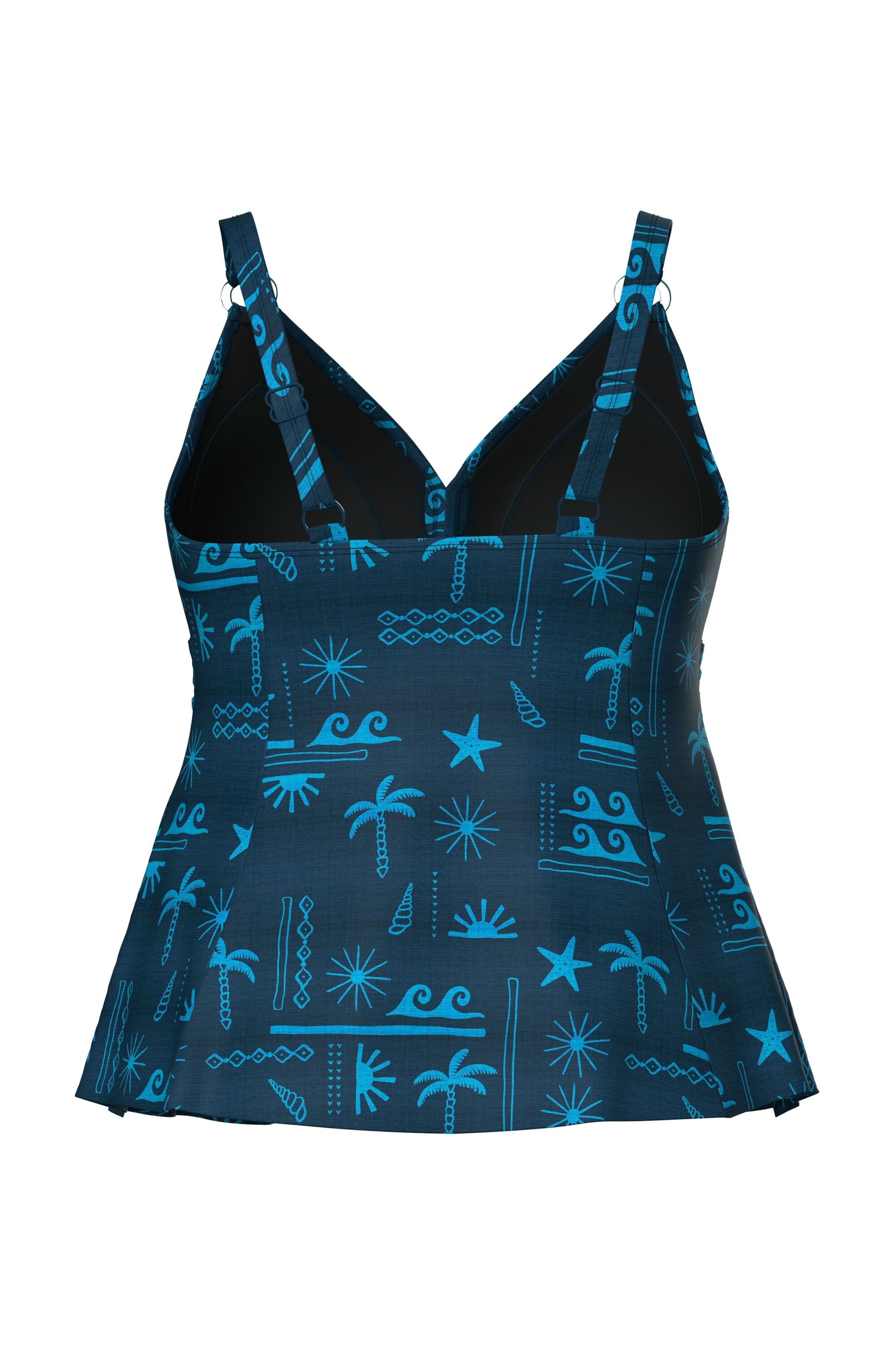 Ulla Popken Bustier Tankini in Blau